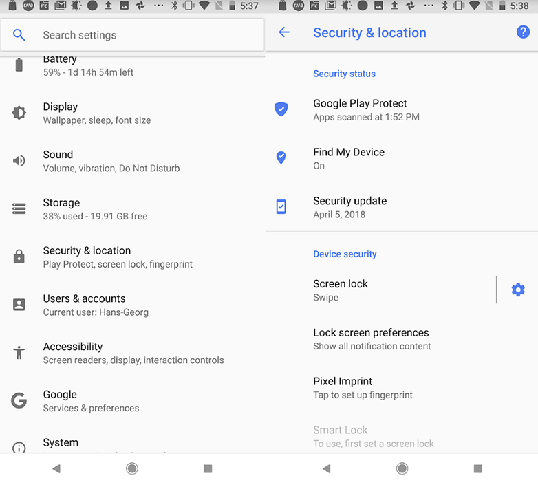 disable find my device android 8