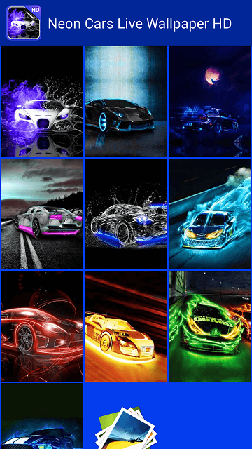 Neon Blue Car Wallpaper