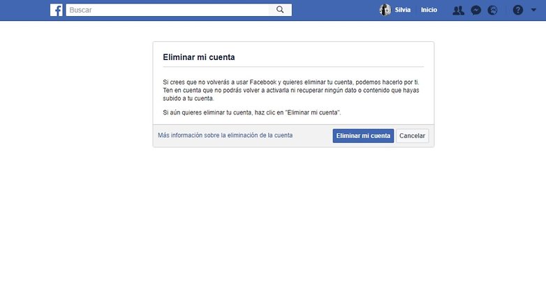 Facebook eliminarcuenta