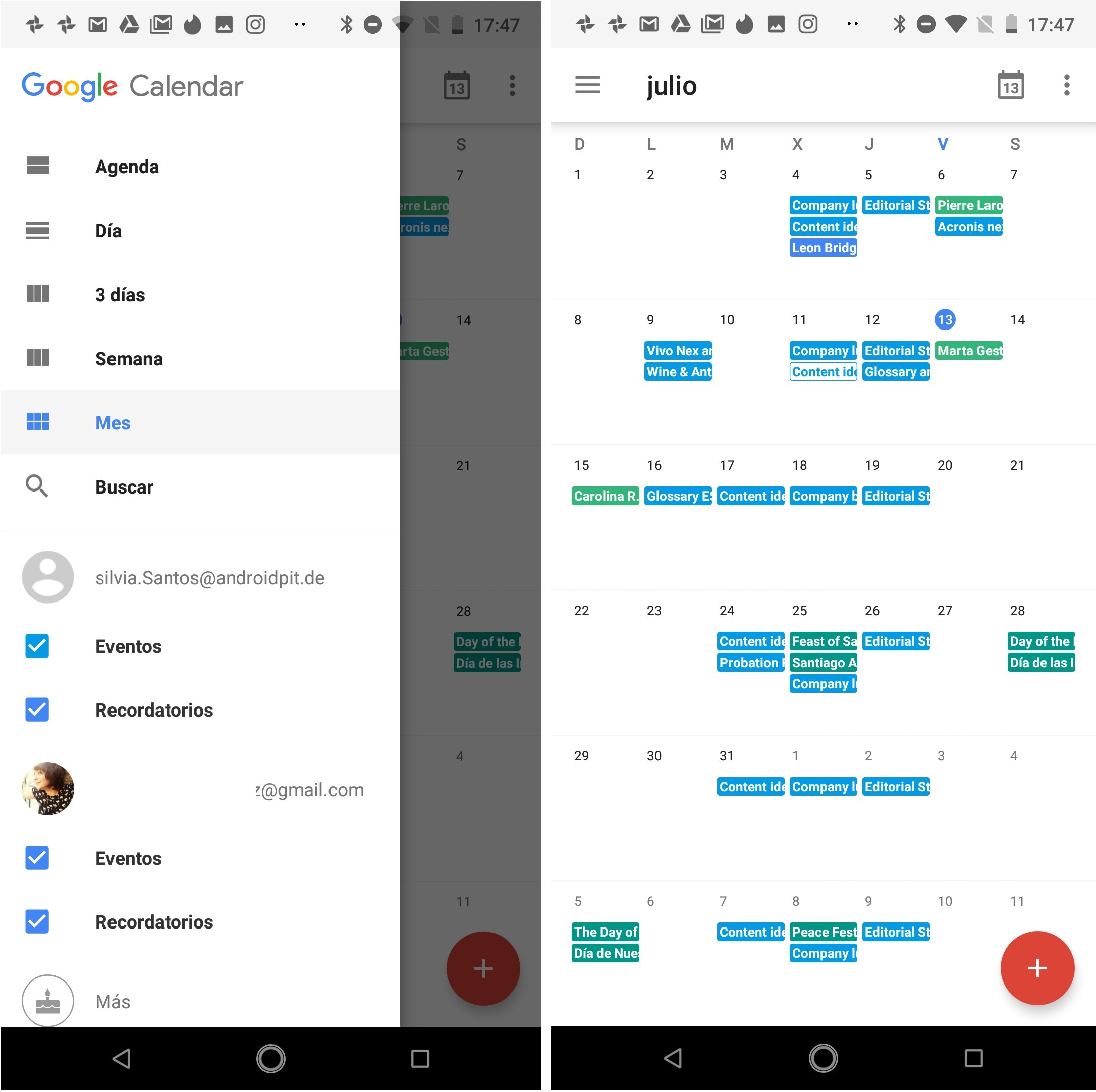 Sincronizar Calendario Android Con Gmail calendario jul 2021