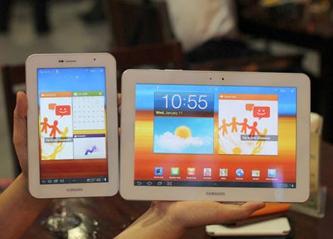 Galaxy Tab 10.1 y 7.0 Plus en blanco