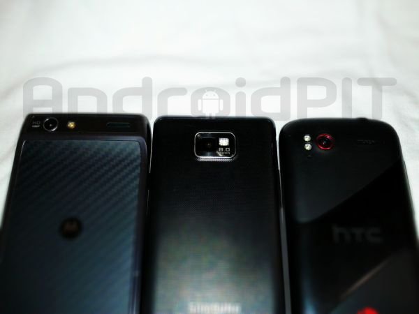 Samsung Galaxy S2 vs. Motorola RAZR vs. HTC Sensation XE 3