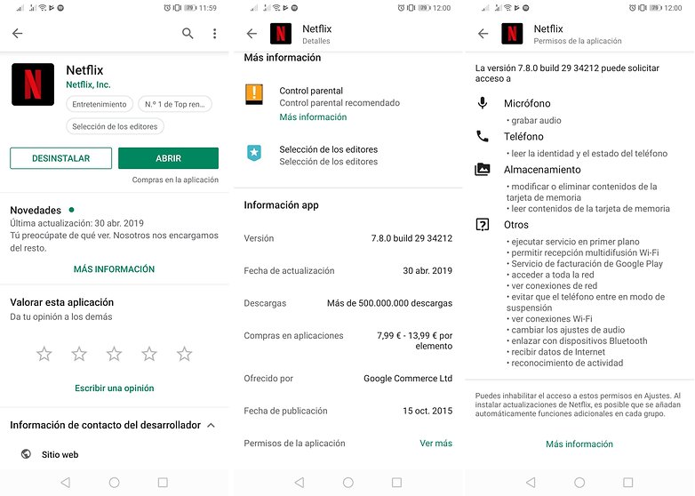 netflix permisos