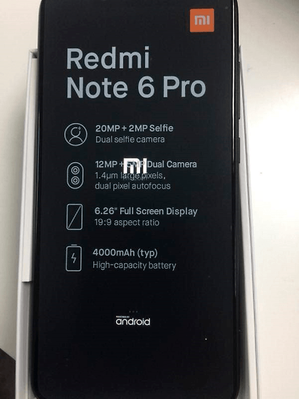 Xiaomi redmi note 6 pro нет подсветки