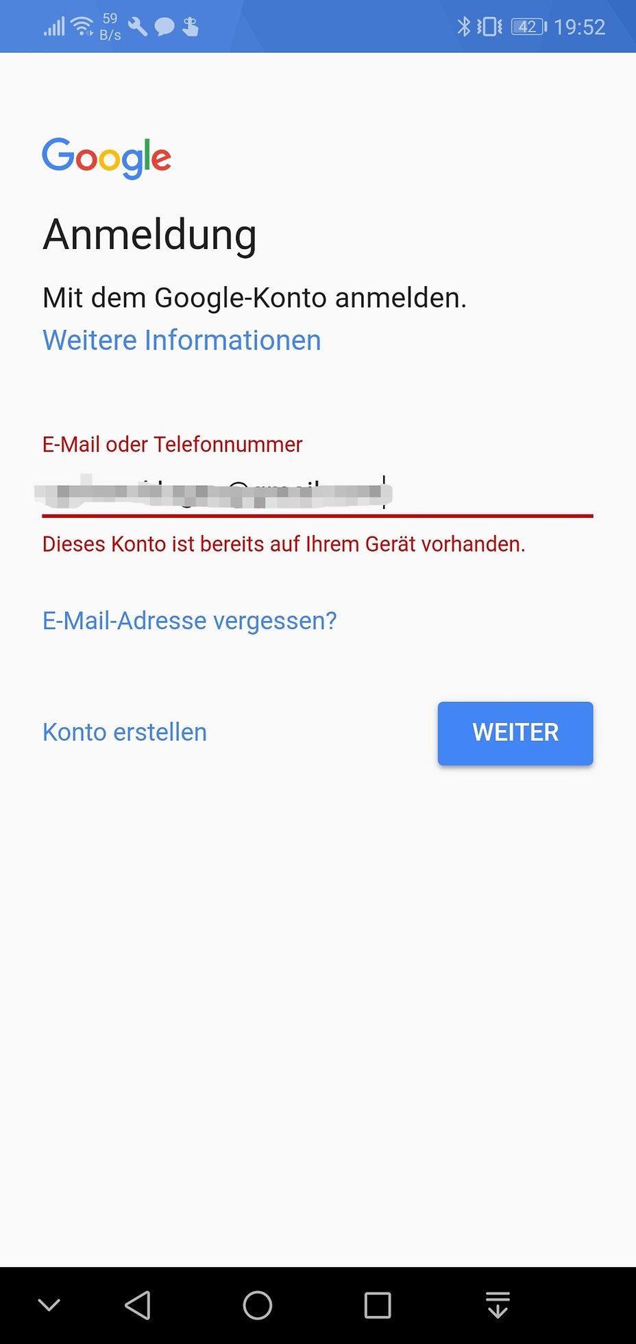 Anmeldung android gmail nicht möglich Android Google
