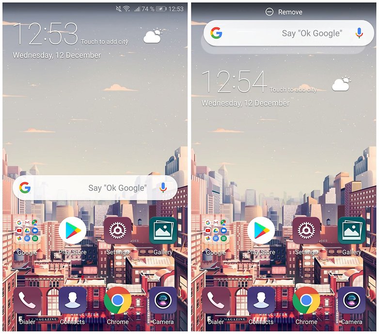 How to remove the Google Search bar from any Android homescreen