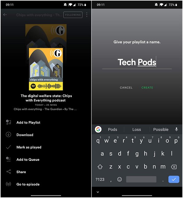 How to add podcasts to playlists on Spotify | AndroidPIT