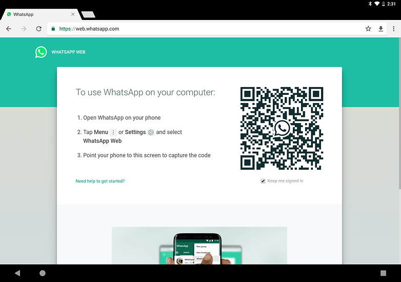 whatsapp download tablet