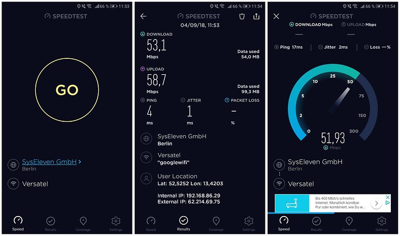 smart phone wifi speed test