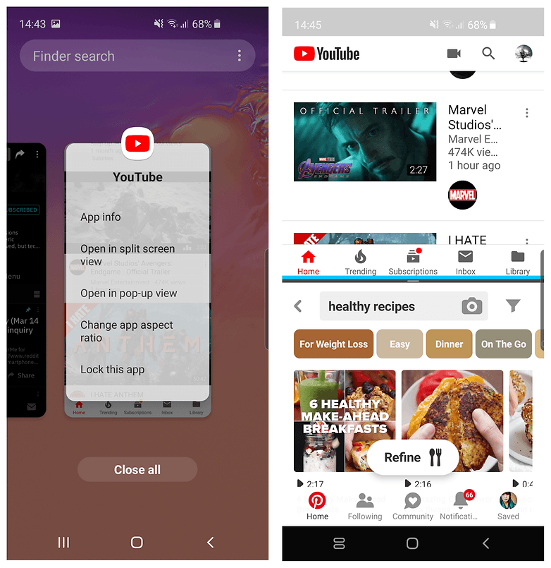 multitasking android pie