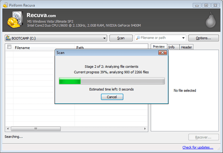 recuva screenshot