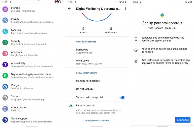 Digital Wellbeing parental control