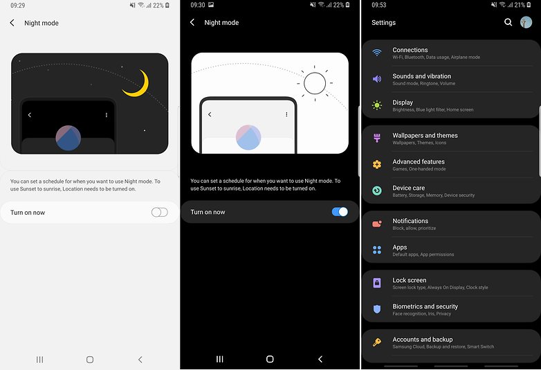 download theme one ui dark mode AndroidPIT Samsung's Experience  better an UI One is even