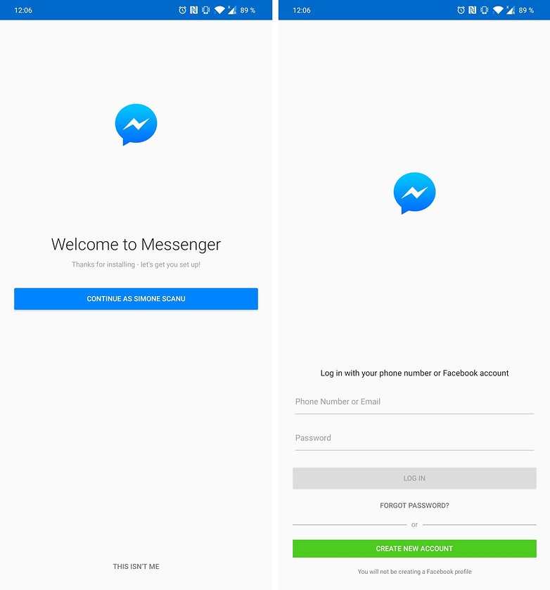 facebook messenger login