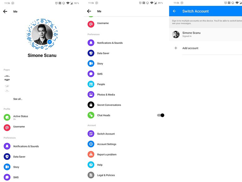 facebook messenger logout