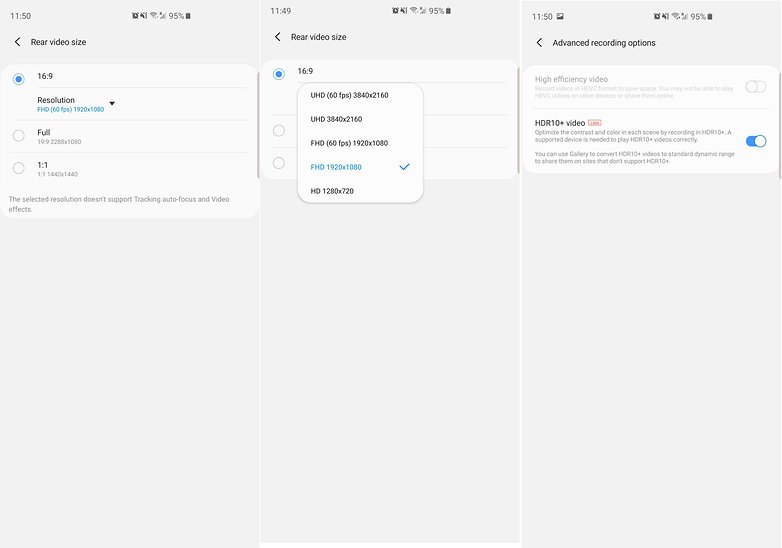 galaxy s10 video recording