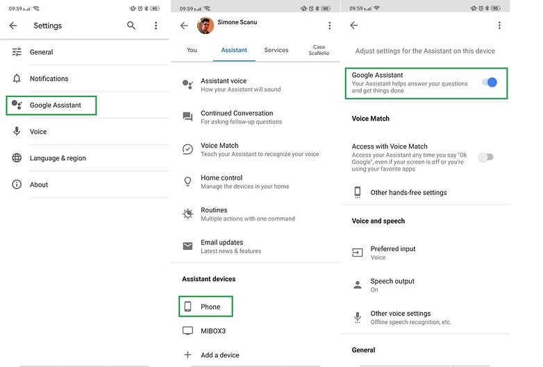 google assistant deactivated