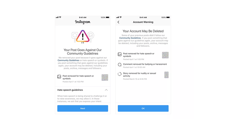instagram new warning