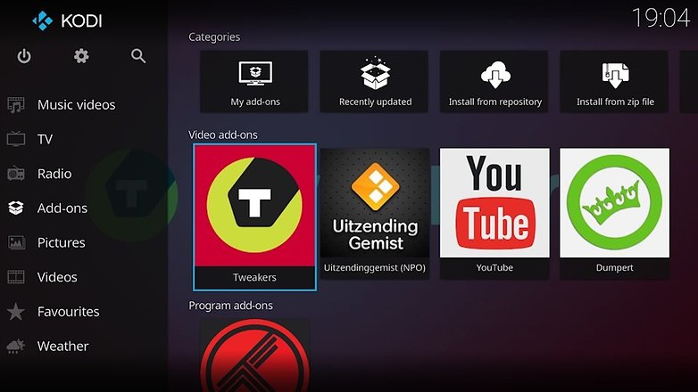 kodi interface