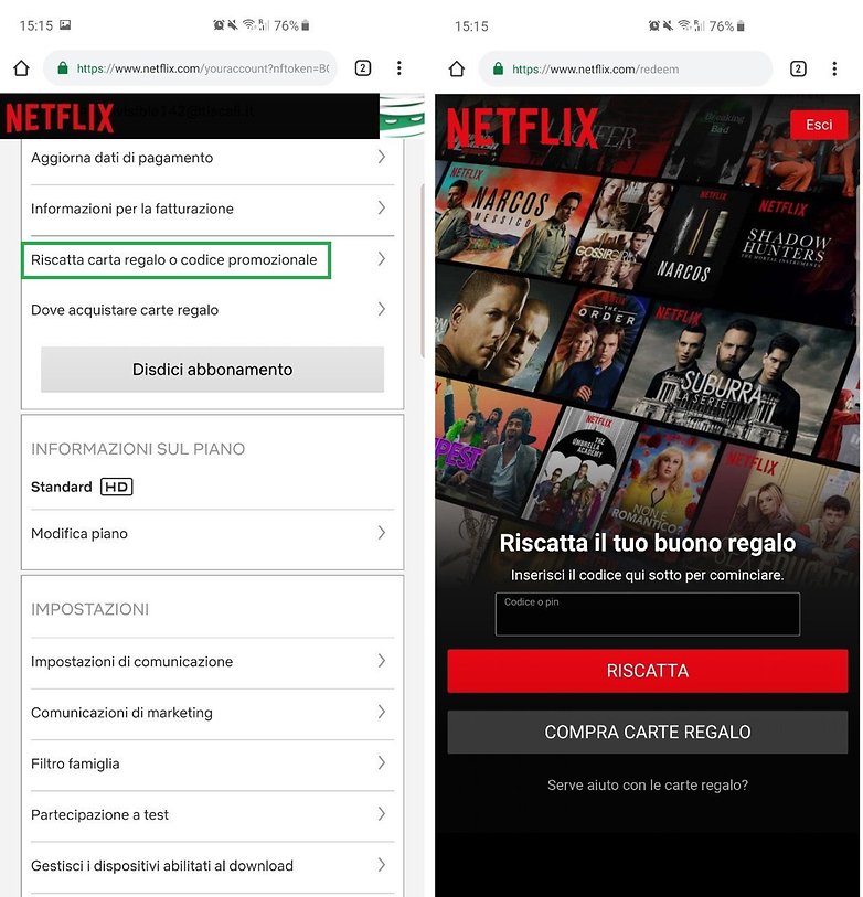 netflix app redeem code