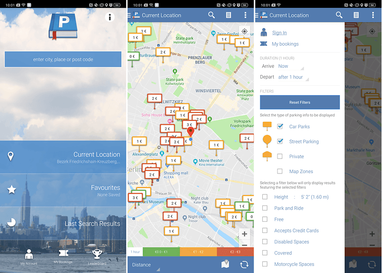 parkopedia parking app