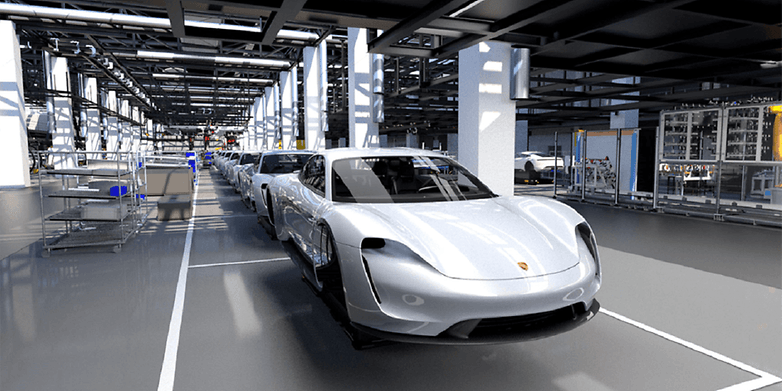 porsche taycan production rendering