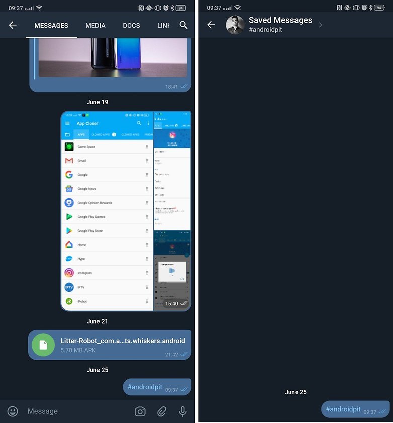 telegram hashtag