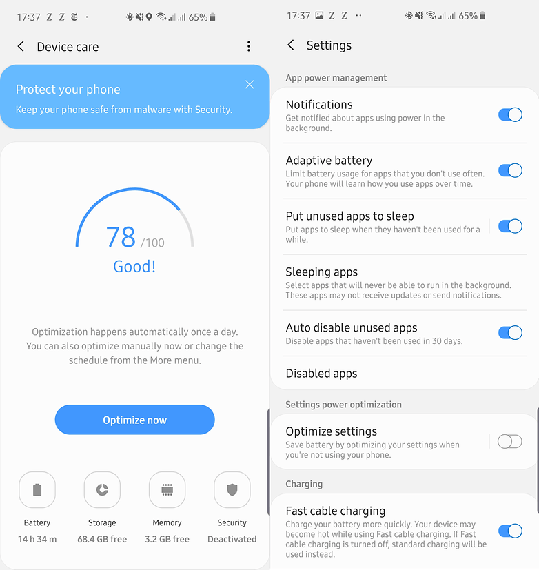 adaptive battery samsung galaxy s10