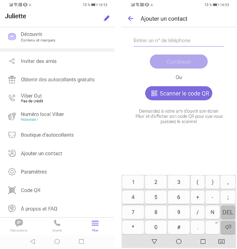 viber interface