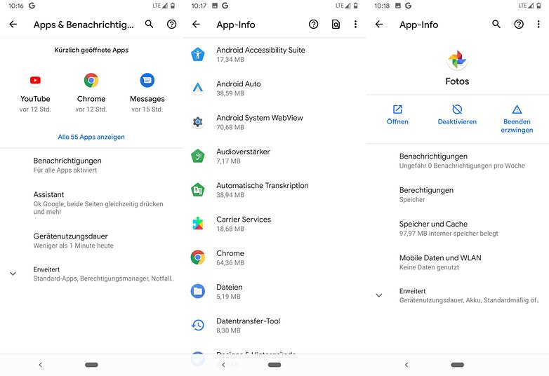 Apps reparieren Android 10