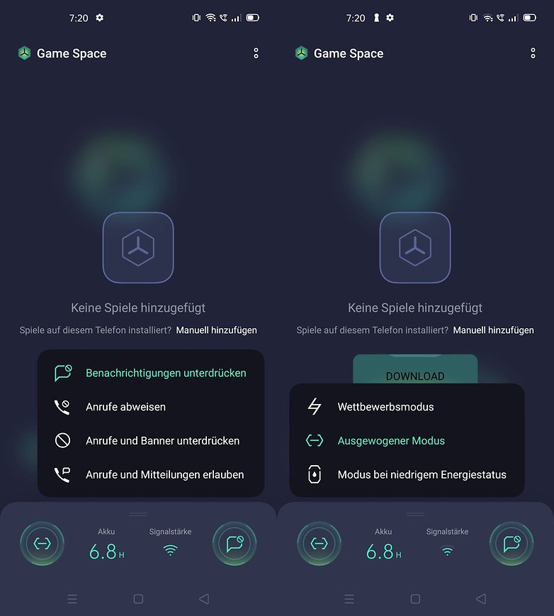 realme 6 pro game space