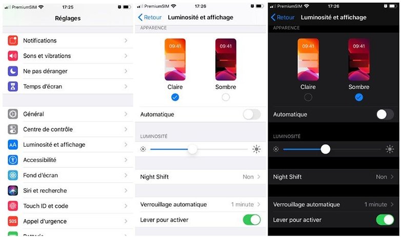 screenshots dark mode