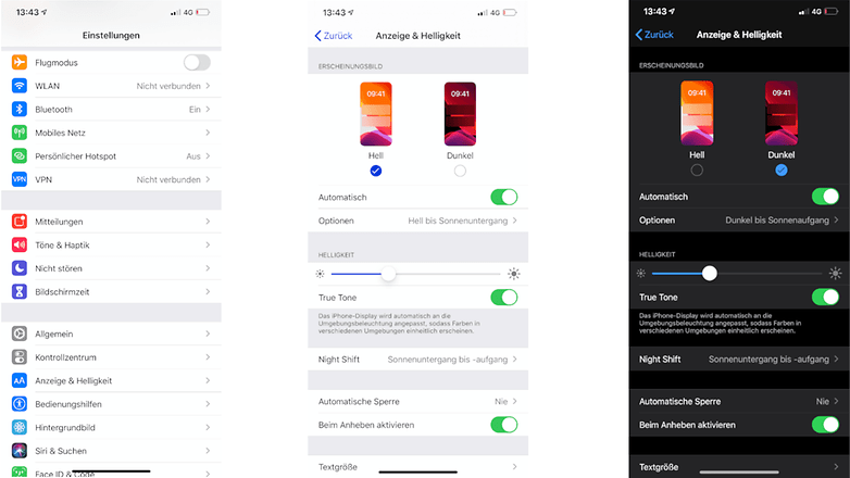 iOS Dark Mode
