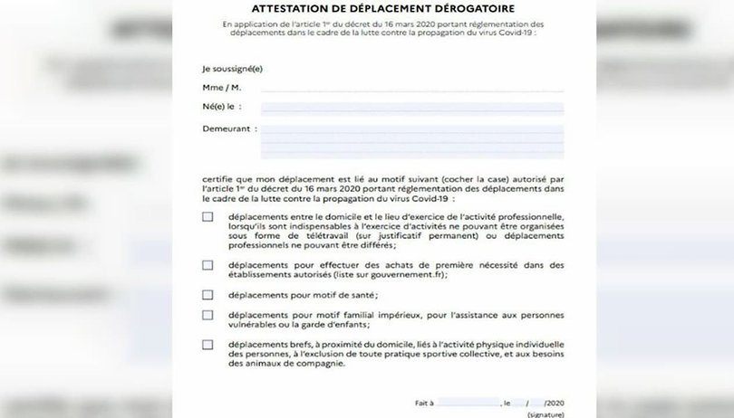 L'attestation de déplacement peut être remplie sur smartphone. Voici comment.