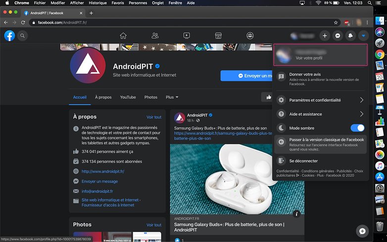 FB Dark Mode On