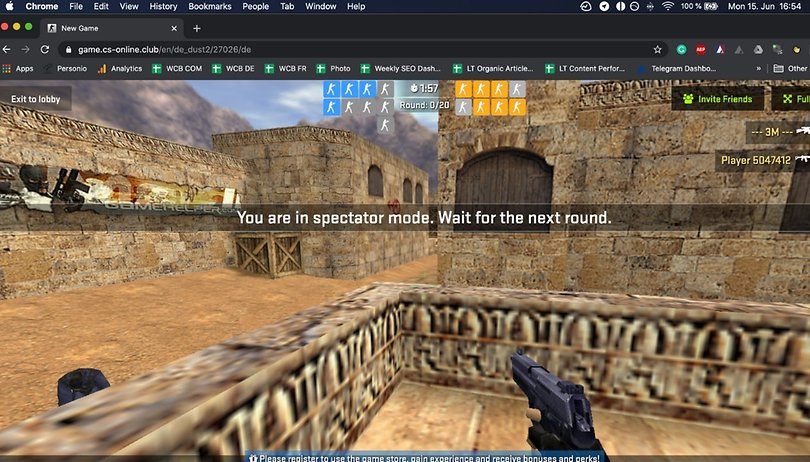 Vous pouvez jouer à Counter Strike 1.6 depuis votre navigateur web