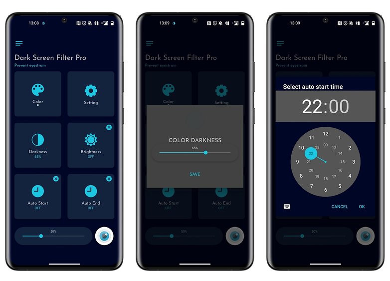 free app of the day dark screen filter ui