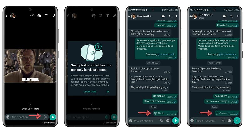 how to single use message whatsapp