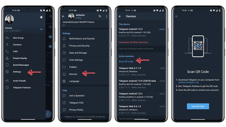 how to telegram desktop pc mac scan qr code _ Telegram Web & Desktop : Comment utiliser Telegram sur PC et Mac
