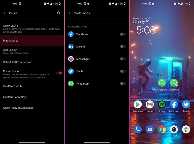 oneplus oxygenos tips tricks parallel apps