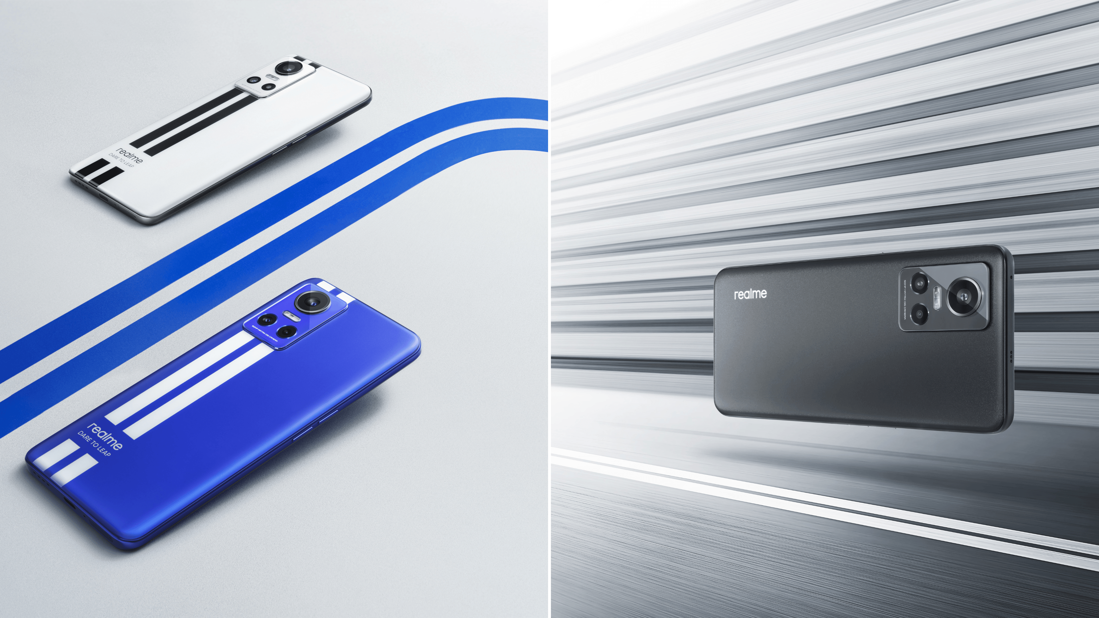 Les trois coloris du Realme GT Neo 3 Realme GT Neo 3 coloris
