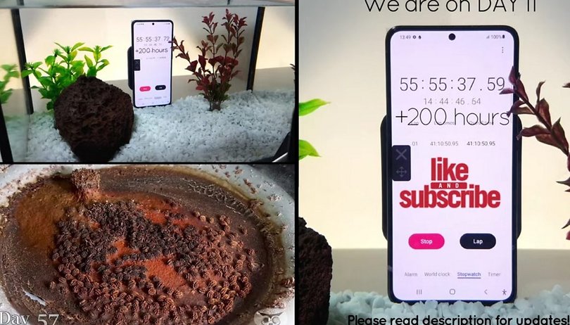 Il filme en live un Samsung Galaxy S21 immergé dans l'eau depuis 11 jours