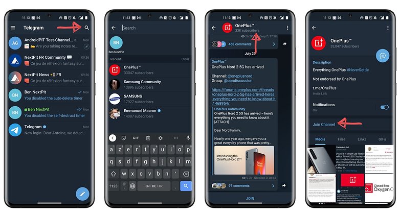 Comment trouver et rejoindre un groupe Telegram? | NextPit