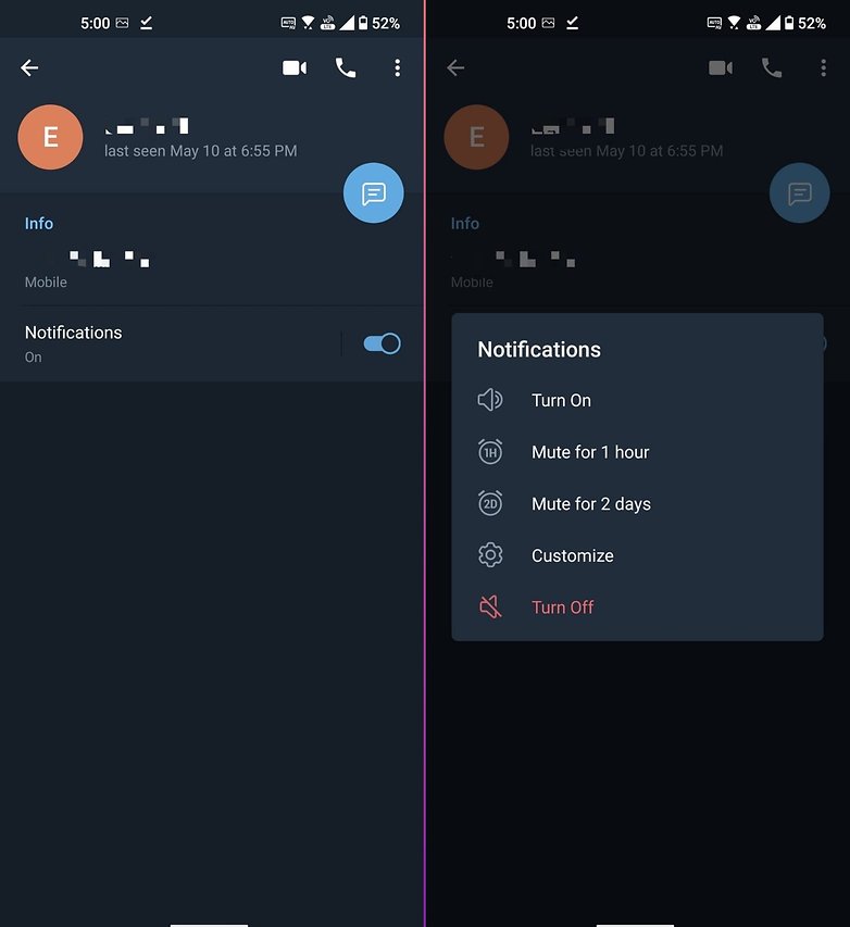 telegram how to turn off notifications