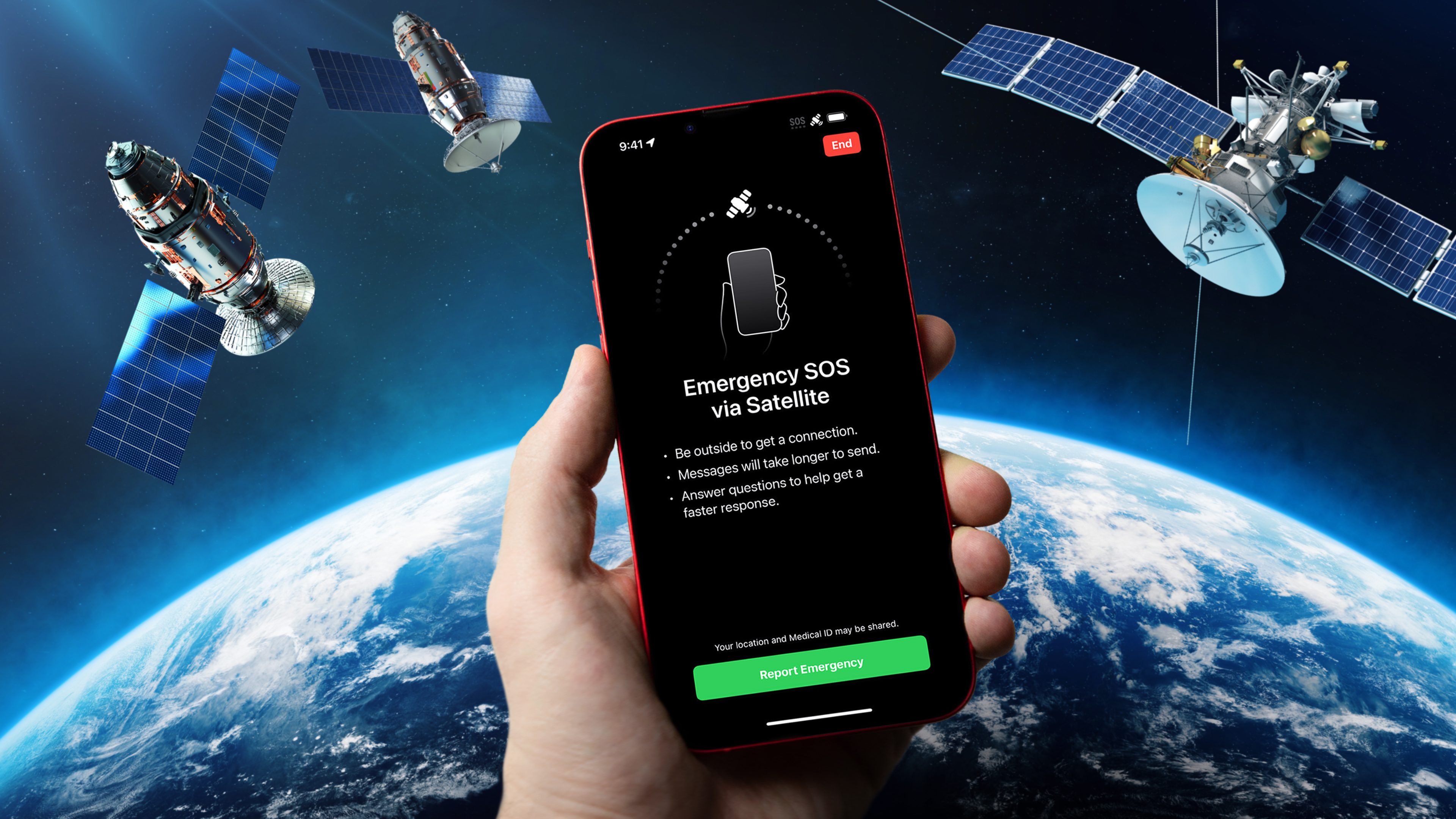 how to use iphone 14 satellite