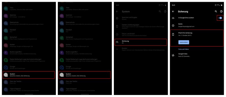 Android backup collage