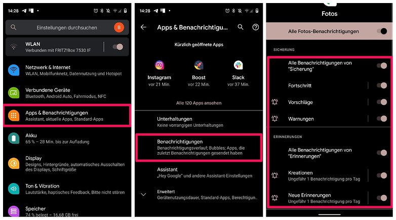 Benachrichtigungen Android
