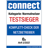 Das Magazin Connect hat mehrere Verträge von O2 als Testsieger ausgezeichnet.