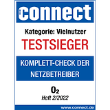 Das Magazin Connect hat mehrere Verträge von O2 als Testsieger ausgezeichnet.