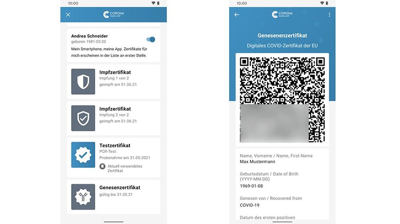 Corona Warn App Genesenenzertifikate